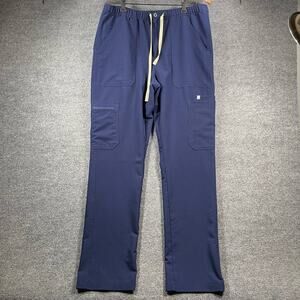 Figs Cairo Cargo Scrub Pants Men's Large Blue Drawstring Nursing Hospital